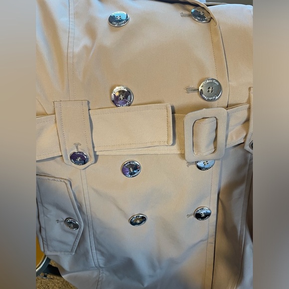 Calvin Klein Belted Double Breasted Trench Coat, Rain Coat in Natural, Large - Picture 11 of 15